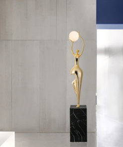 Tượng đèn mạ điện sang trọng