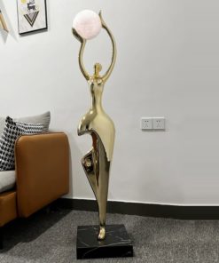 Tượng đèn mạ điện sang trọng