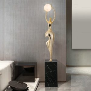 Tượng đèn mạ điện sang trọng