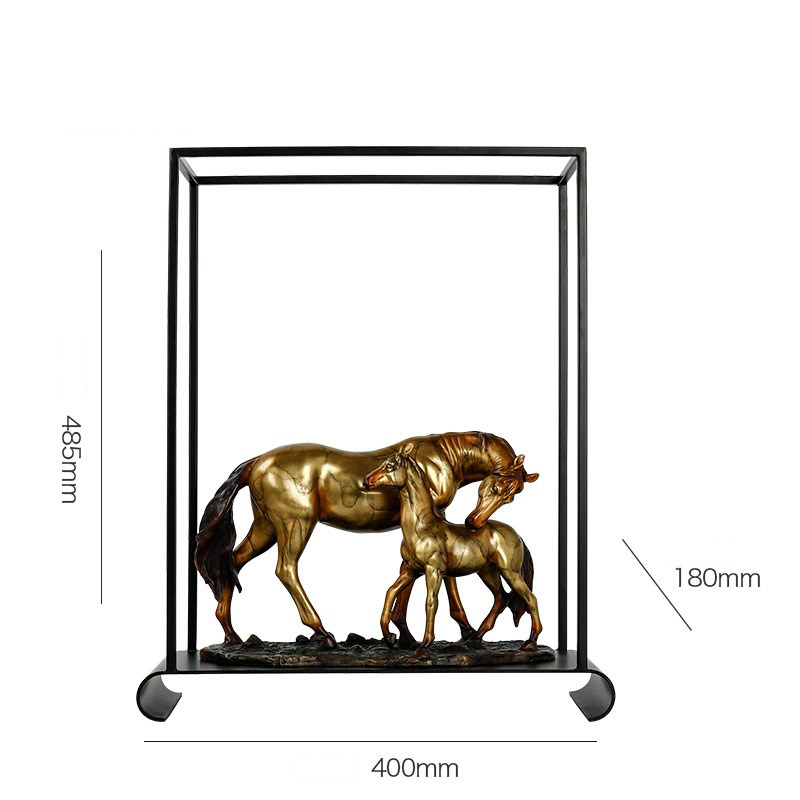tuong-ngua-me-con-trang-tri-bang-dong Tượng ngựa mẹ con phong thủy bằng đồng