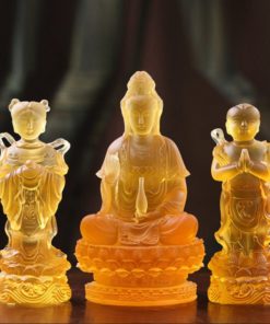 Tượng Quan Thế Âm và tiên đồng ngọc nữ CD1219