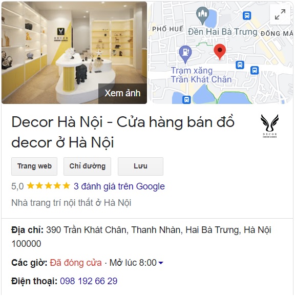 Cửa hàng bán đồ decor trang trí nhà cửa đẹp ở Hà Nội