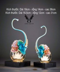 Động vật pha lê kèm đèn led sang trọng