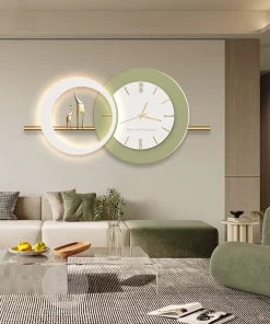 Đồng hồ treo phòng khách đôi voi như ý
