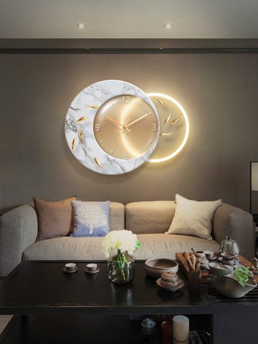 Đồng hồ treo tường 9 con cá cao cấp