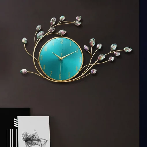 Đồng hồ treo tường cây hoa khảm trai