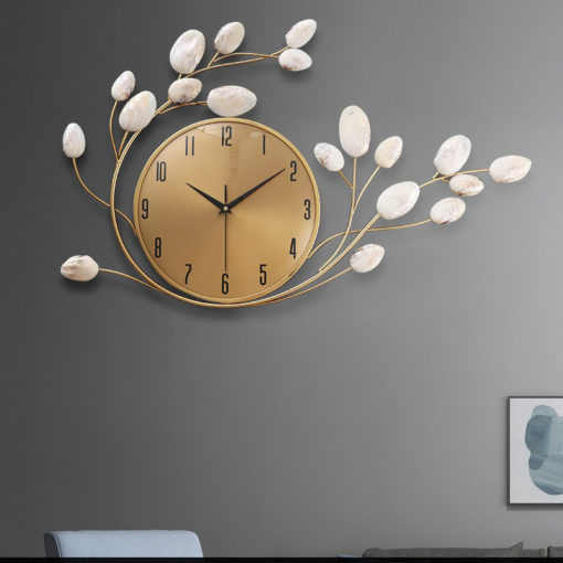 Đồng hồ treo tường cây hoa khảm trai