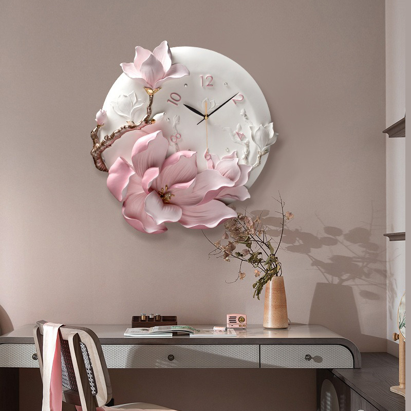 Đồng hồ treo tường hình hoa mộc lan CD1801