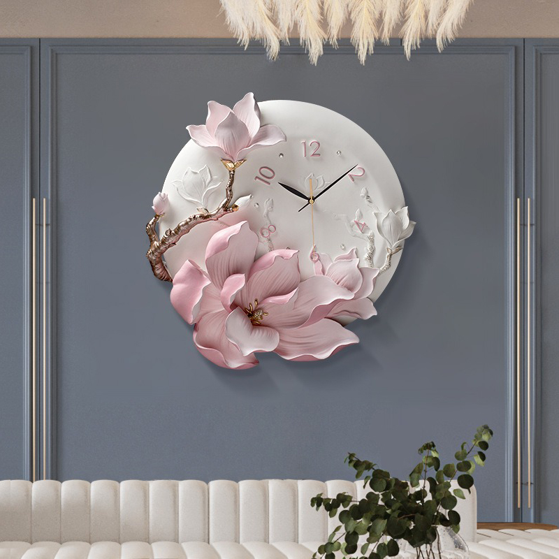 Đồng hồ treo tường hình hoa mộc lan CD1801