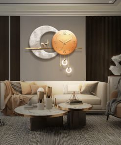 Đồng hồ treo tường hình hươu nai sang trọng
