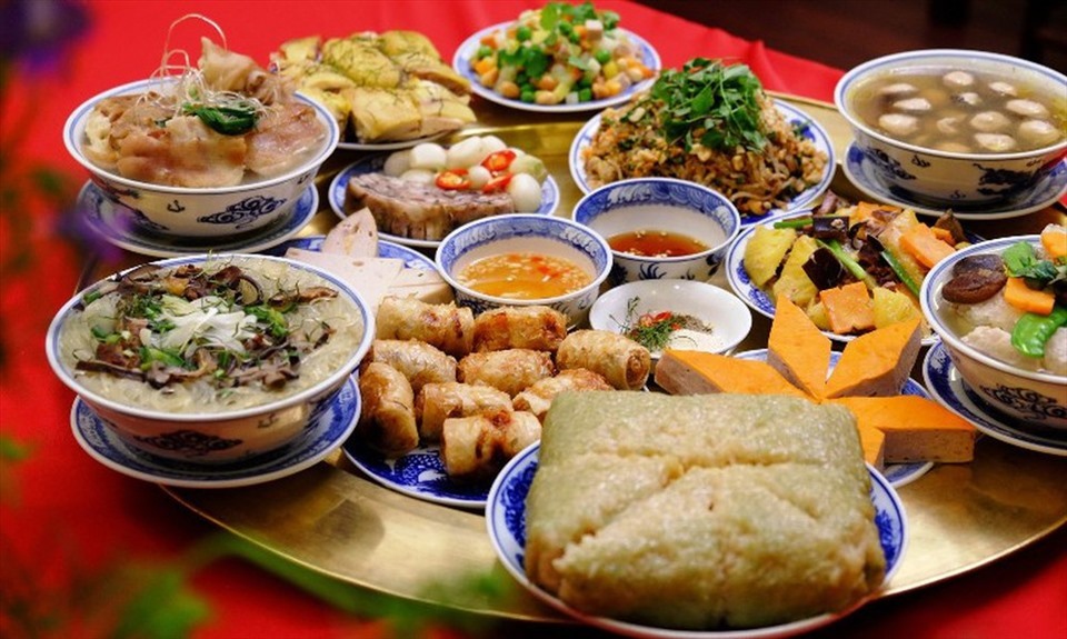 Mâm cúng tất niên miền Bắc