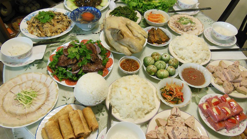 Mâm cúng tất niên miền Trung