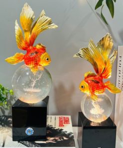 Qủa cầu pha lê kèm đèn led trang trí