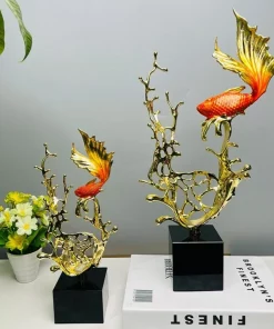 Mô hình cá trong nước trang trí phòng khách