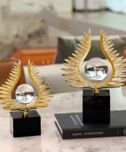 Mô hình đôi cánh mix quả cầu pha lê