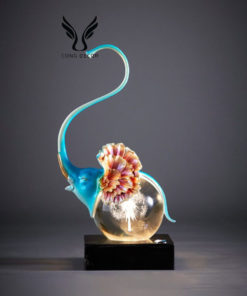 Động vật pha lê kèm đèn led sang trọng