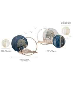 Phù điêu hươu nai treo tường CD1349