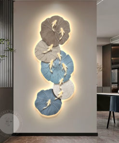 Tranh cửu ngư 3D trang trí phòng khách bắt mắt