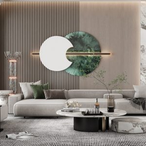 Tranh sắt treo phòng khách tối giản