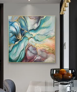 Tranh sơn dầu vẽ tay trừu tượng