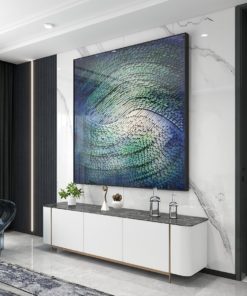 Tranh trừu tượng 3D khổ vuông chất liệu cao cấp