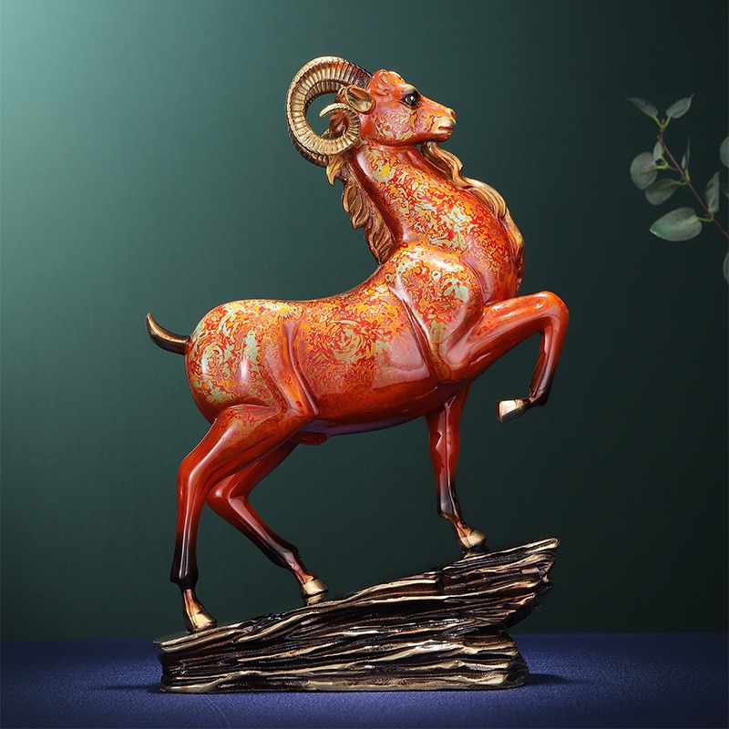 Tượng dê bằng đồng nguyên chất CD1819