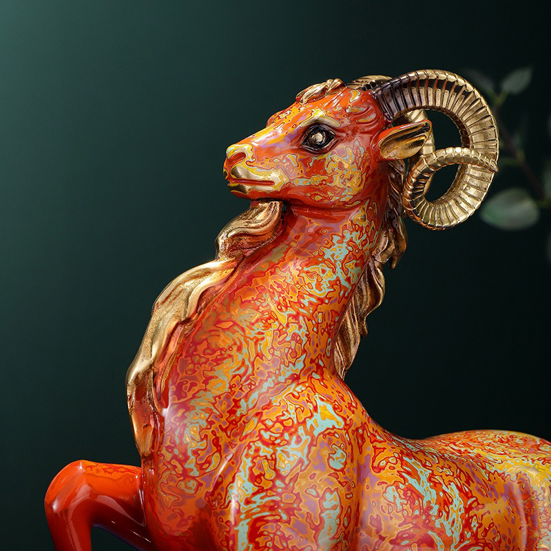 Tượng dê bằng đồng nguyên chất CD1819