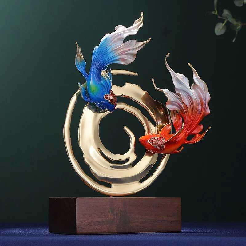 tuong-doi-ca-mua-luon-bang-dong-3 Tượng đôi cá múa lượn bằng đồng