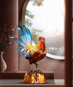 Tượng gà trống may mắn