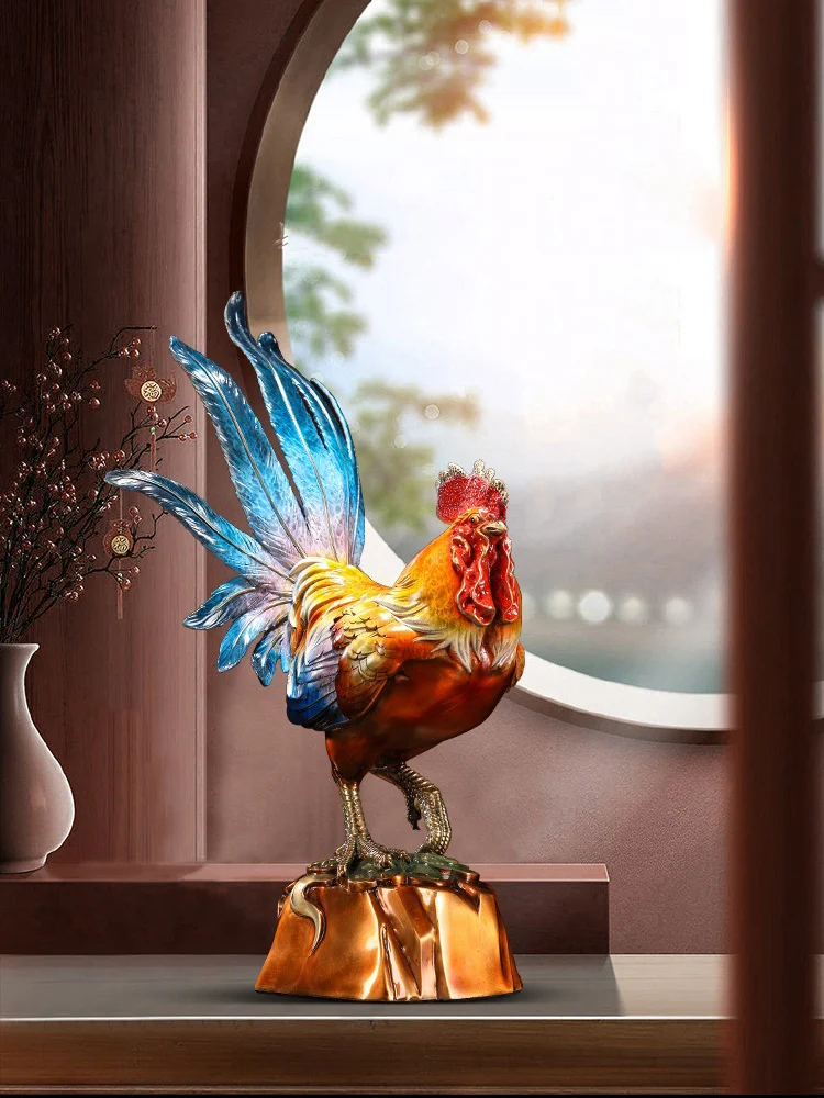 Tượng gà trống may mắn