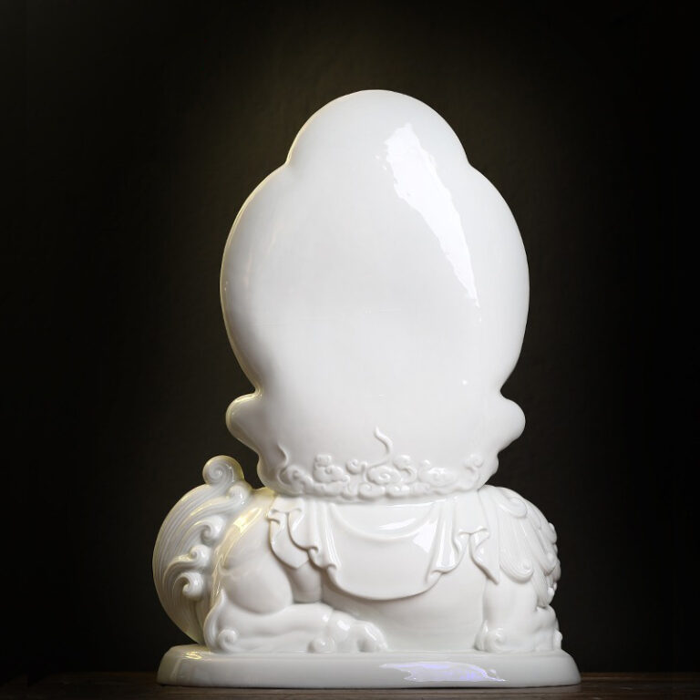 Tượng Phật Văn Thù – Phổ Hiền bằng gốm CD1810