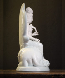 Tượng Phật Văn Thù – Phổ Hiền bằng gốm CD1810