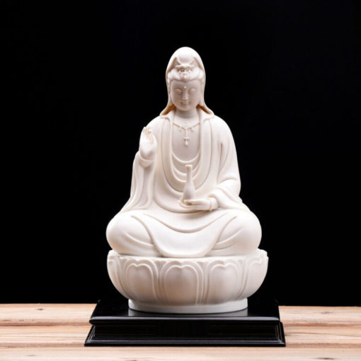Tượng Quan Thế Âm Bồ Tát bằng sứ trắng CD1814