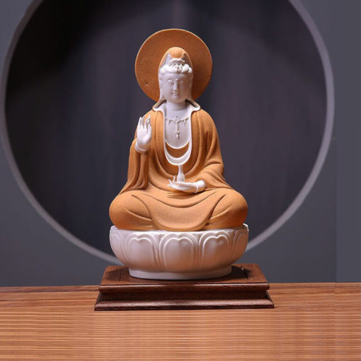 Tượng Quan Thế Âm Bồ Tát bằng sứ trắng CD1814