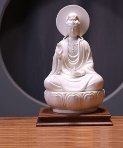 Tượng Quan Thế Âm Bồ Tát bằng sứ trắng CD1814