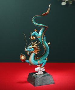 Tượng rồng bay, phượng múa bằng đồng nguyên chất