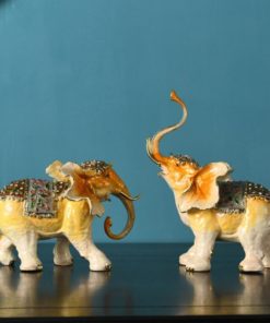 Tượng Con Voi Tráng Men Gốm