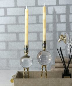 Đế Nến Quả Cầu Pha Lê