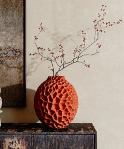 Bình Hoa Gốm Vân Tổ Ong