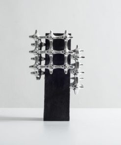 Bình Hoa Khối Cấu Trúc Kim Loại