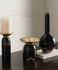 Bộ Chân Nến và Bình Hoa Phong Cách Cổ Điển