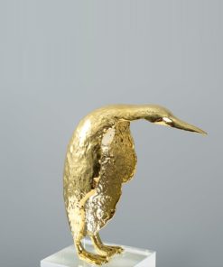 Bộ Tượng Chim Cánh Cụt Vàng Trang Trí