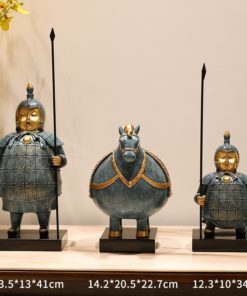 Bộ Tượng Lính Gác Và Chiến Mã Phong Cách Cổ Điển