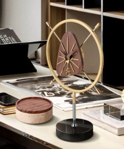 Đồng Hồ Gỗ Óc Chó Để Bàn