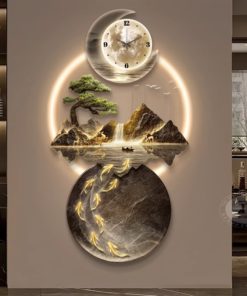 Đồng Hồ Treo Tường Cá Bơi Ngược Dòng