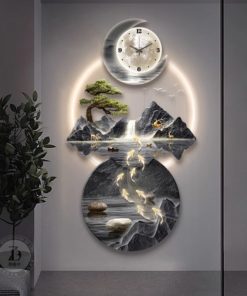 Đồng Hồ Treo Tường Cá Bơi Ngược Dòng
