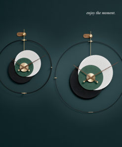 Đồng Hồ Treo Tường Vòng Tròn Sắc Màu Tối Giản