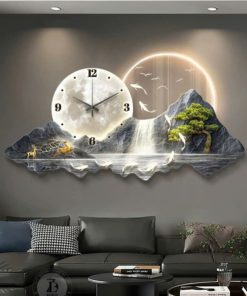 Đồng Hồ Treo Tường Vầng Trăng Sơn Thủy