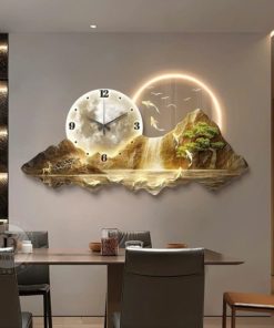 Đồng Hồ Treo Tường Vầng Trăng Sơn Thủy