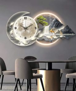Đồng Hồ Treo Tường Vầng Trăng Sơn Thủy